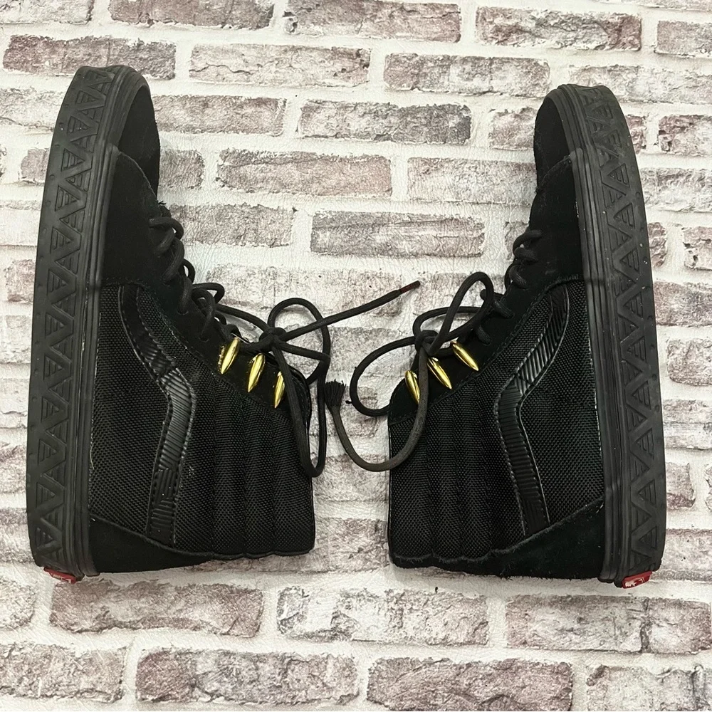 Vans x Marvel Sk8 Hi Top Black Panther Sneakers Men’s‎ 6.5 Women’s 8